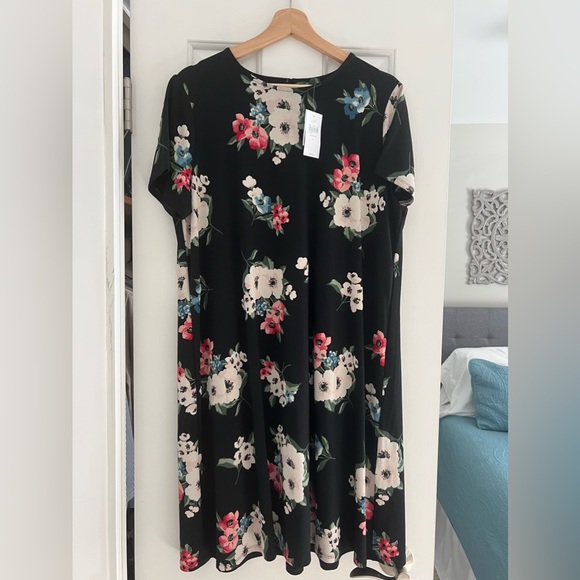 J. Jill Dresses & Skirts - J. Jill L Black Floral Midi Dress